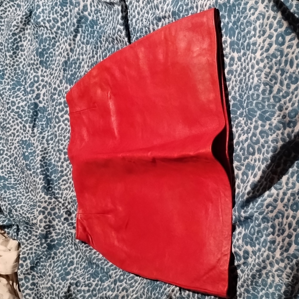 Red mini lambs skin